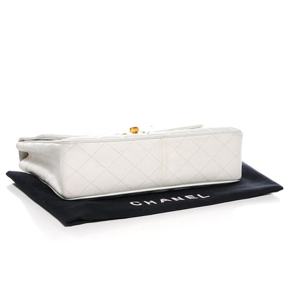 Chanel Caviar Jumbo Flap White 4 of 10