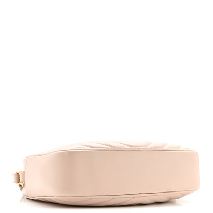 Saint Laurent Calfskin Matelasse Monogram Lou Camera Bag Washed Light Pink 4 of 14