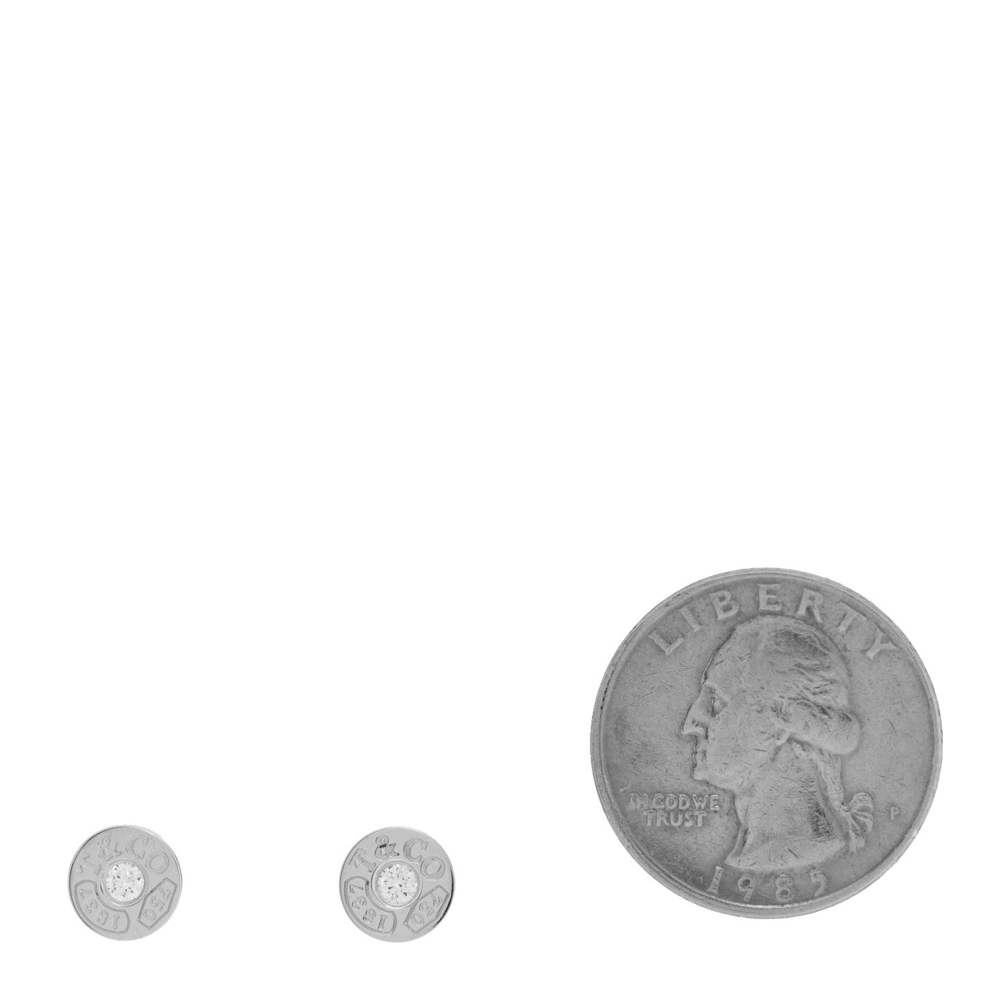 18K White Gold Diamond 1837 Circle Earrings