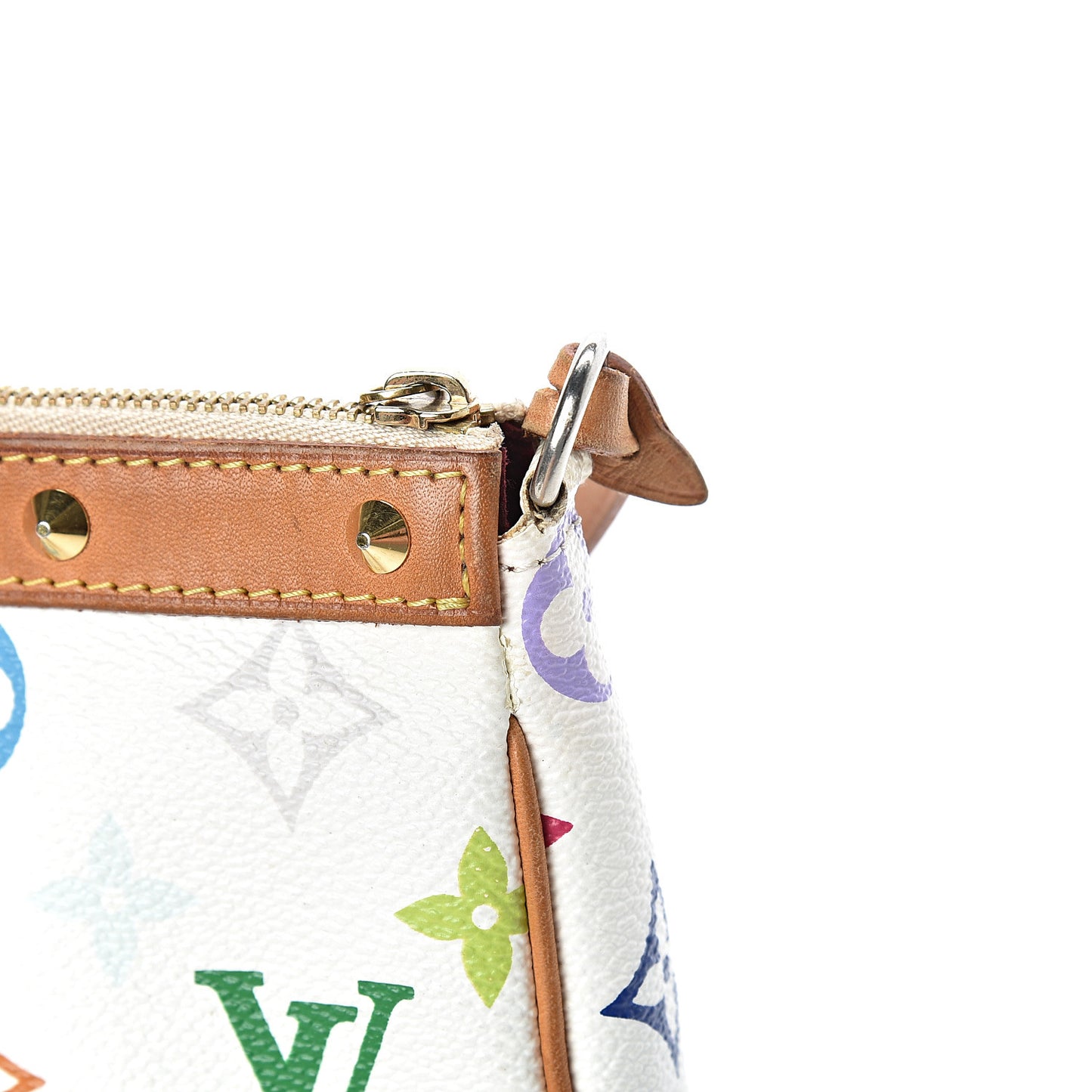 Monogram Multicolor Pochette Accessories White