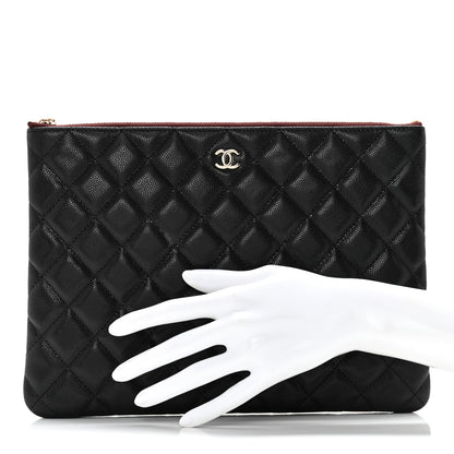 Chanel Caviar Quilted Medium Cosmetic Case Black 1 of 11