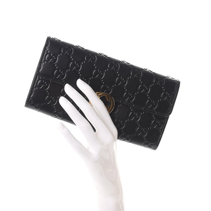 Gucci Guccissima Signature Icon Continental Wallet Black 2 of 8