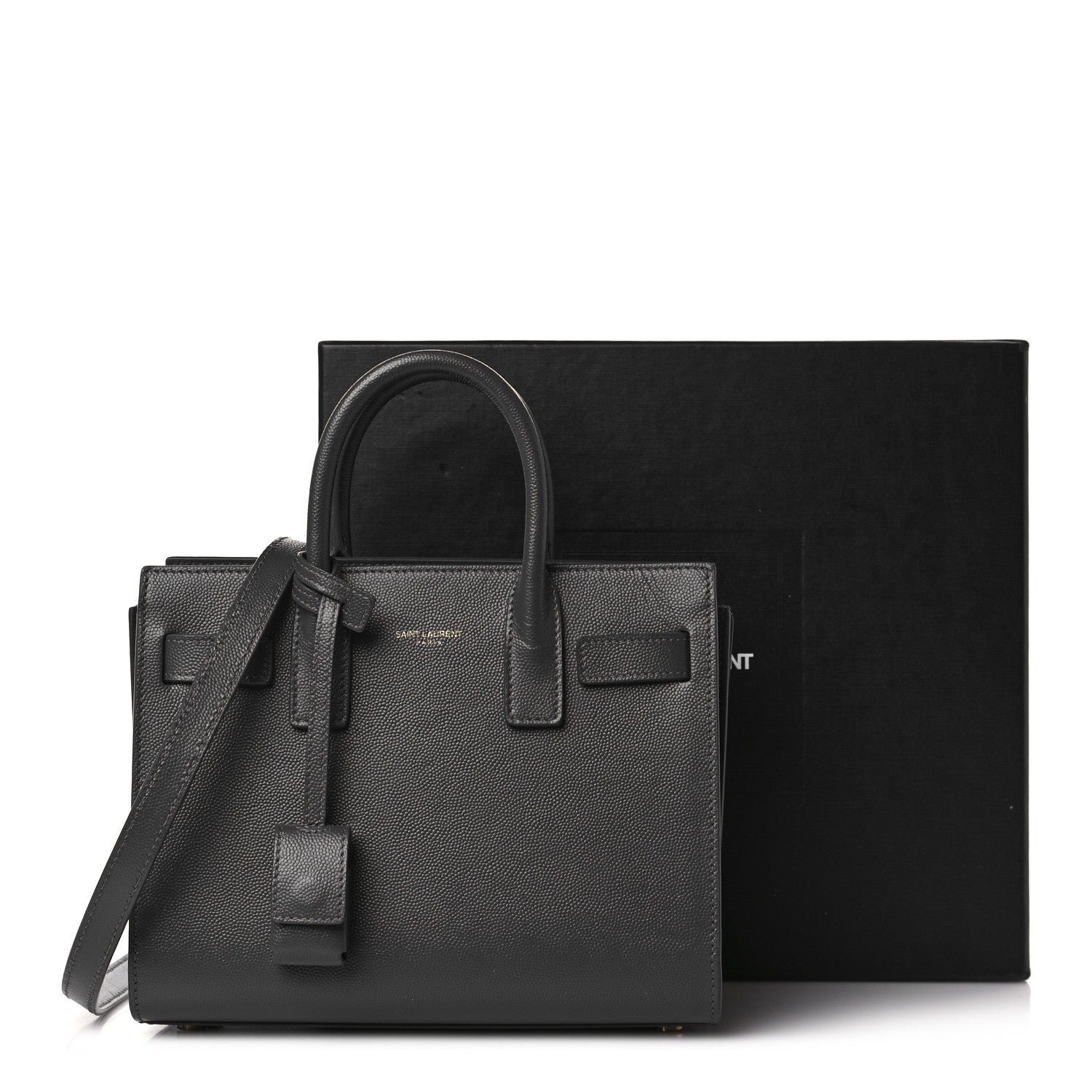 Saint Laurent Grained Calfskin Nano Sac de Jour Fog 10 of 10