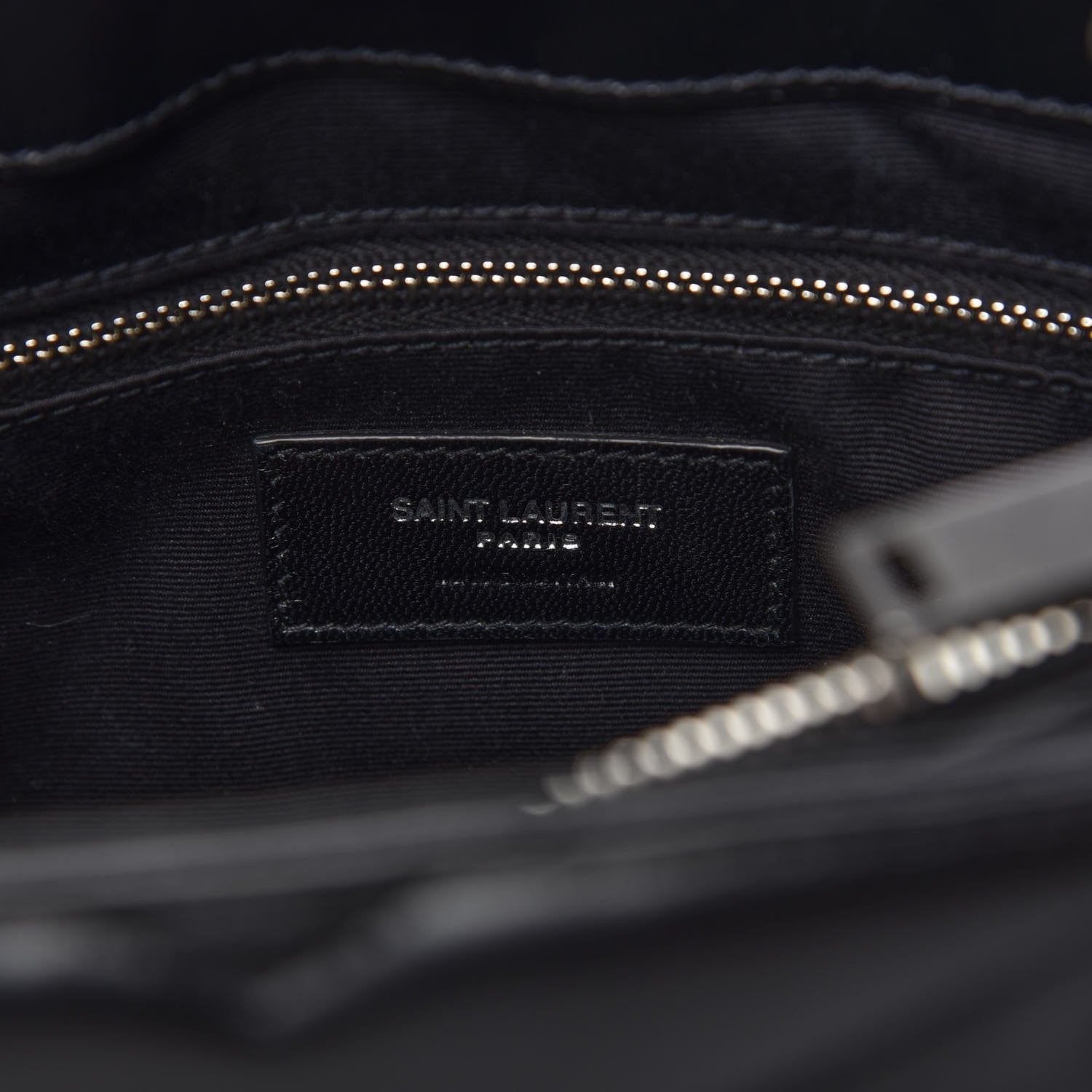 Saint Laurent Calfskin Y Quilted Monogram Small Loulou Shopper Black 8 of 10