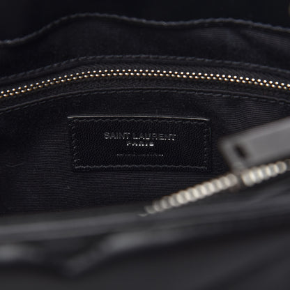 Saint Laurent Calfskin Y Quilted Monogram Small Loulou Shopper Black 8 of 10