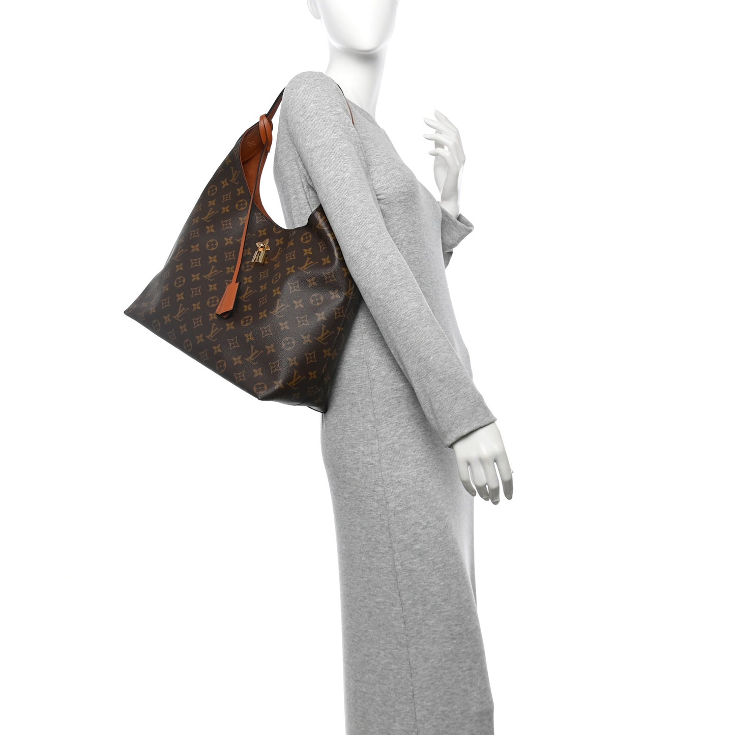 Monogram Flower Hobo Brown