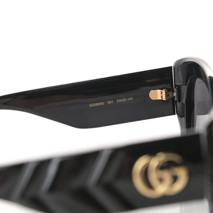 Gucci Acetate GG Butterfly Sunglasses GG0808S Black 5 of 8