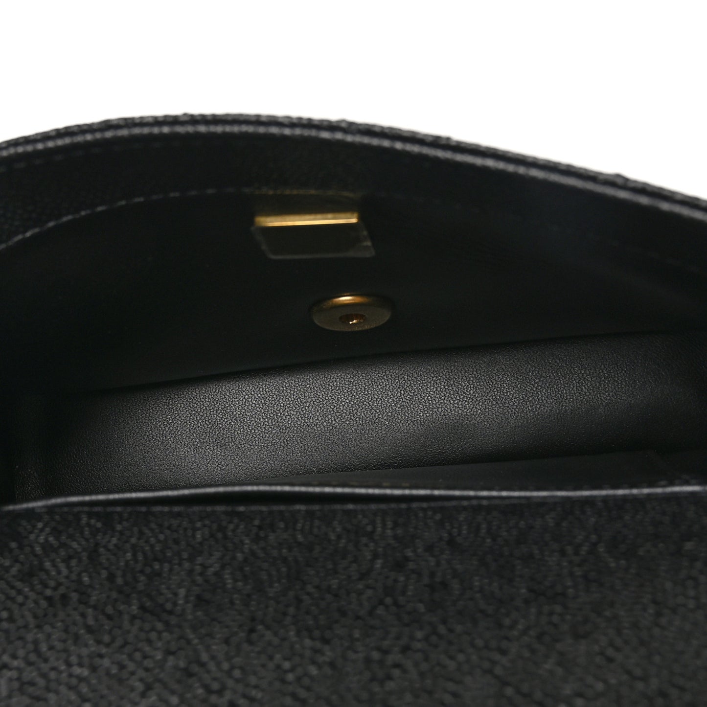 Caviar Quilted Mini Sweetheart Rectangular Flap Black