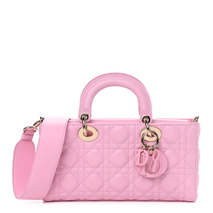 Christian Dior Lambskin Cannage East West Lady Dior Light Pink 1 of 9