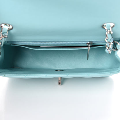 Chanel Lambskin Quilted Mini Rectangular Flap Light Blue 4 of 10