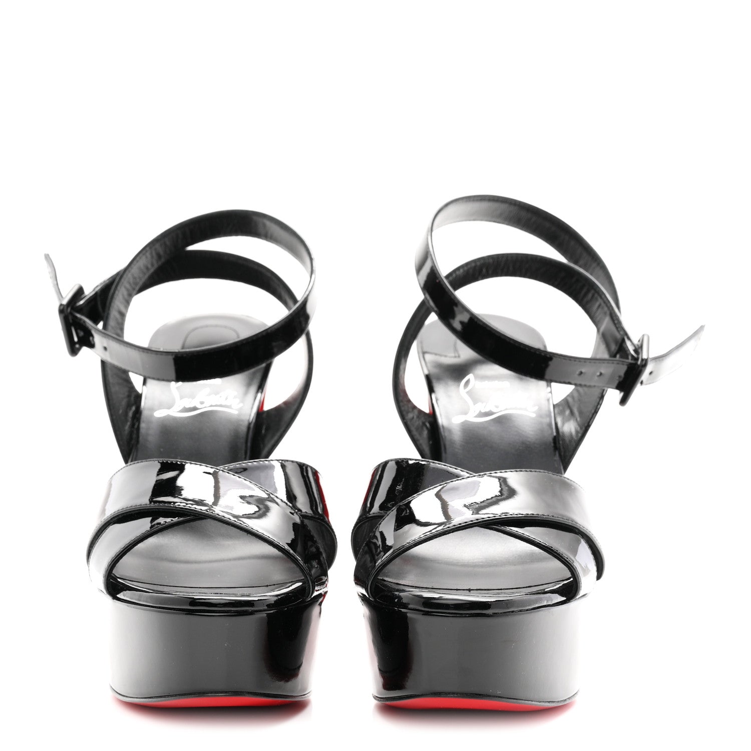 Christian Louboutin Patent Supramariza 130 Sandals 37 Black 3 of 9