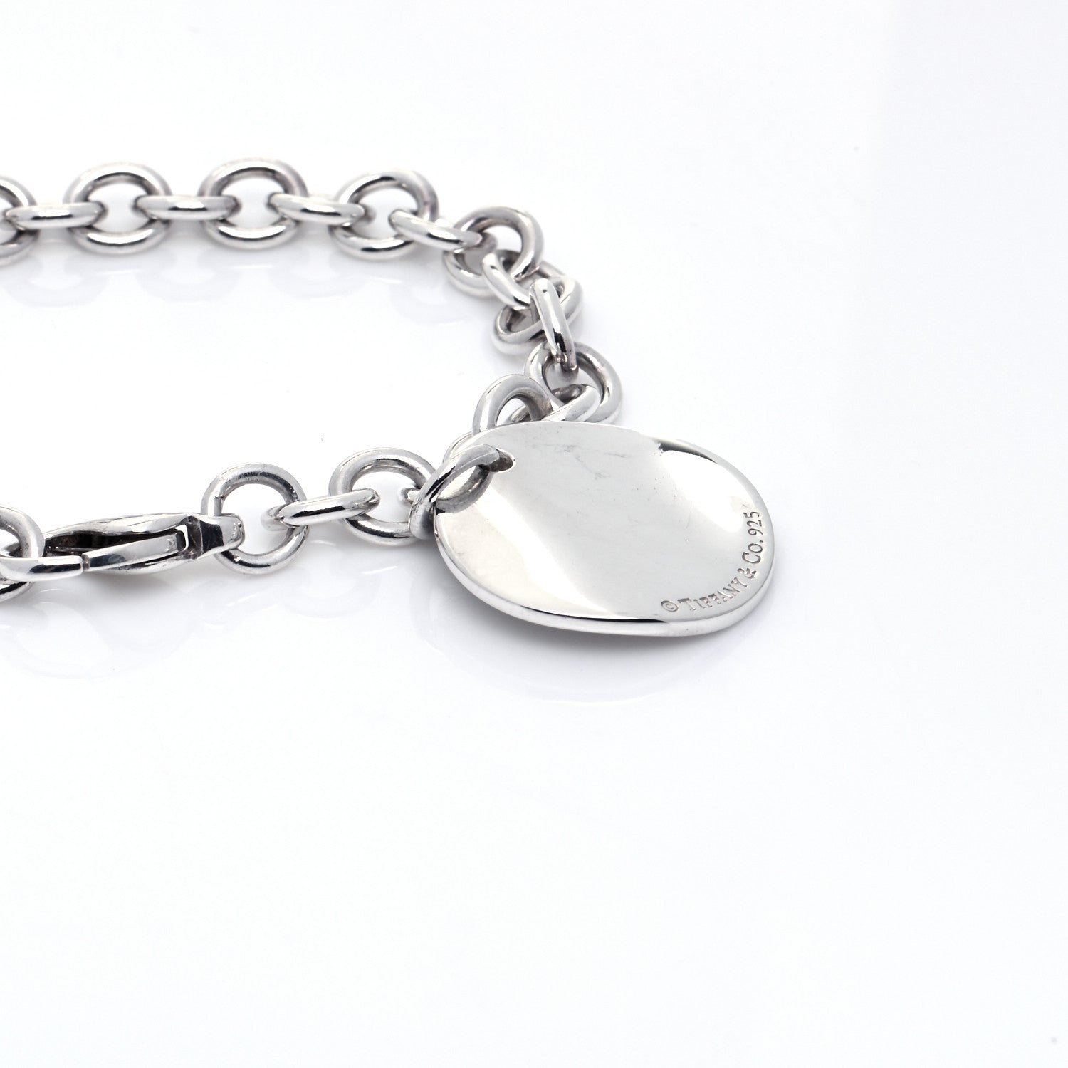 Tiffany Sterling Silver Notes Round Tag Charm Bracelet 5 of 7
