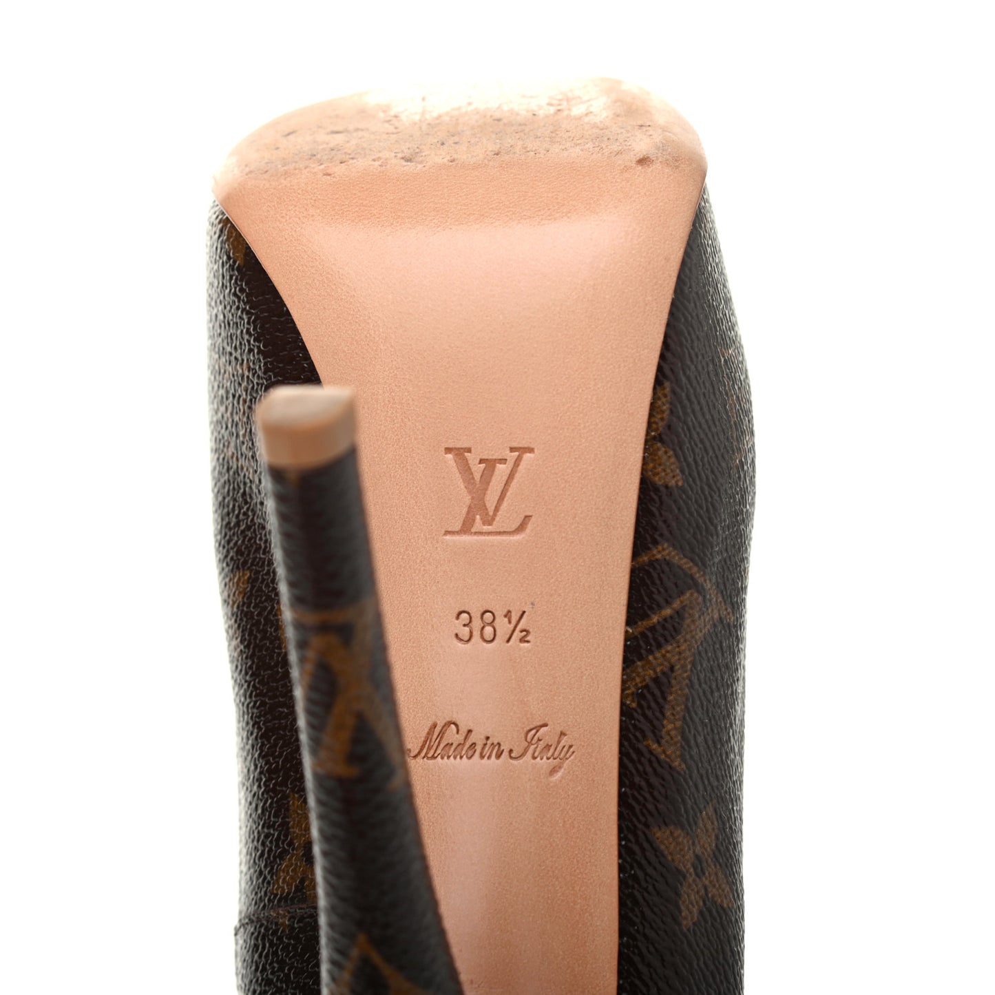 Monogram Rosemary Peep Toe Pumps 38.5