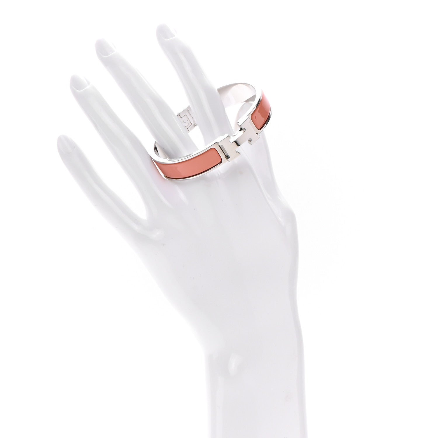 Hermes Enamel Narrow Clic Clac H Bracelet PM Mango 2 of 5