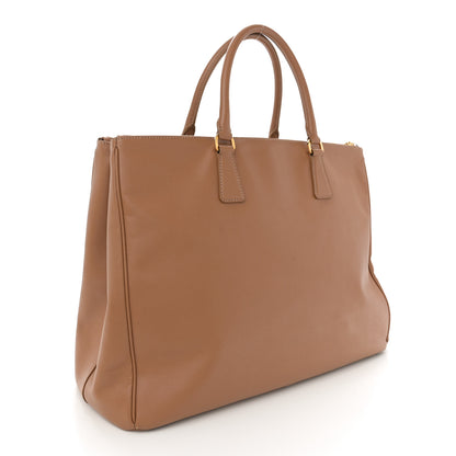 Prada Saffiano Extra Large Galleria Double Zip Tote Caramel 3 of 15