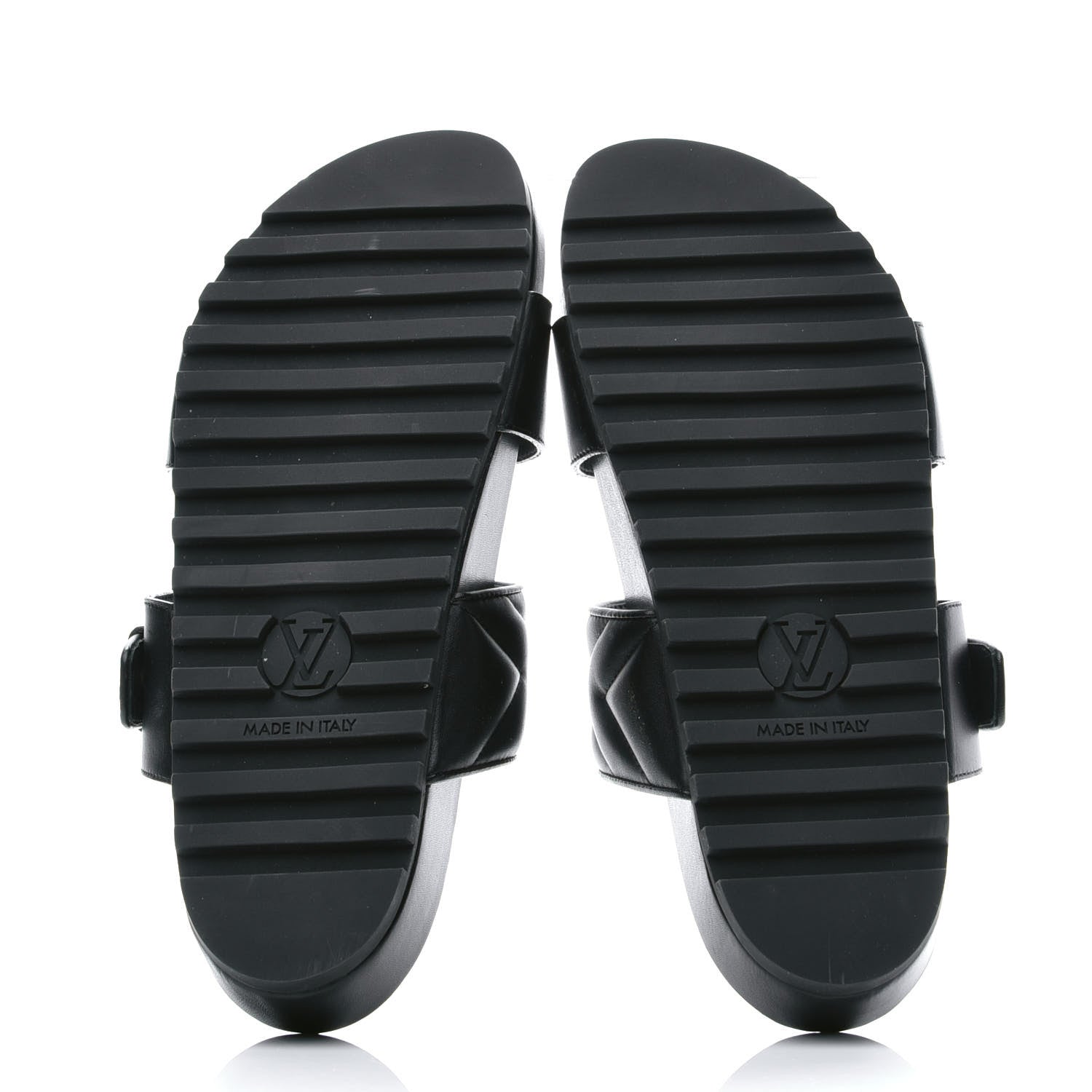 Louis Vuitton Calfskin New Wave Bom Dia Mule Sandals 37 Black 6 of 9