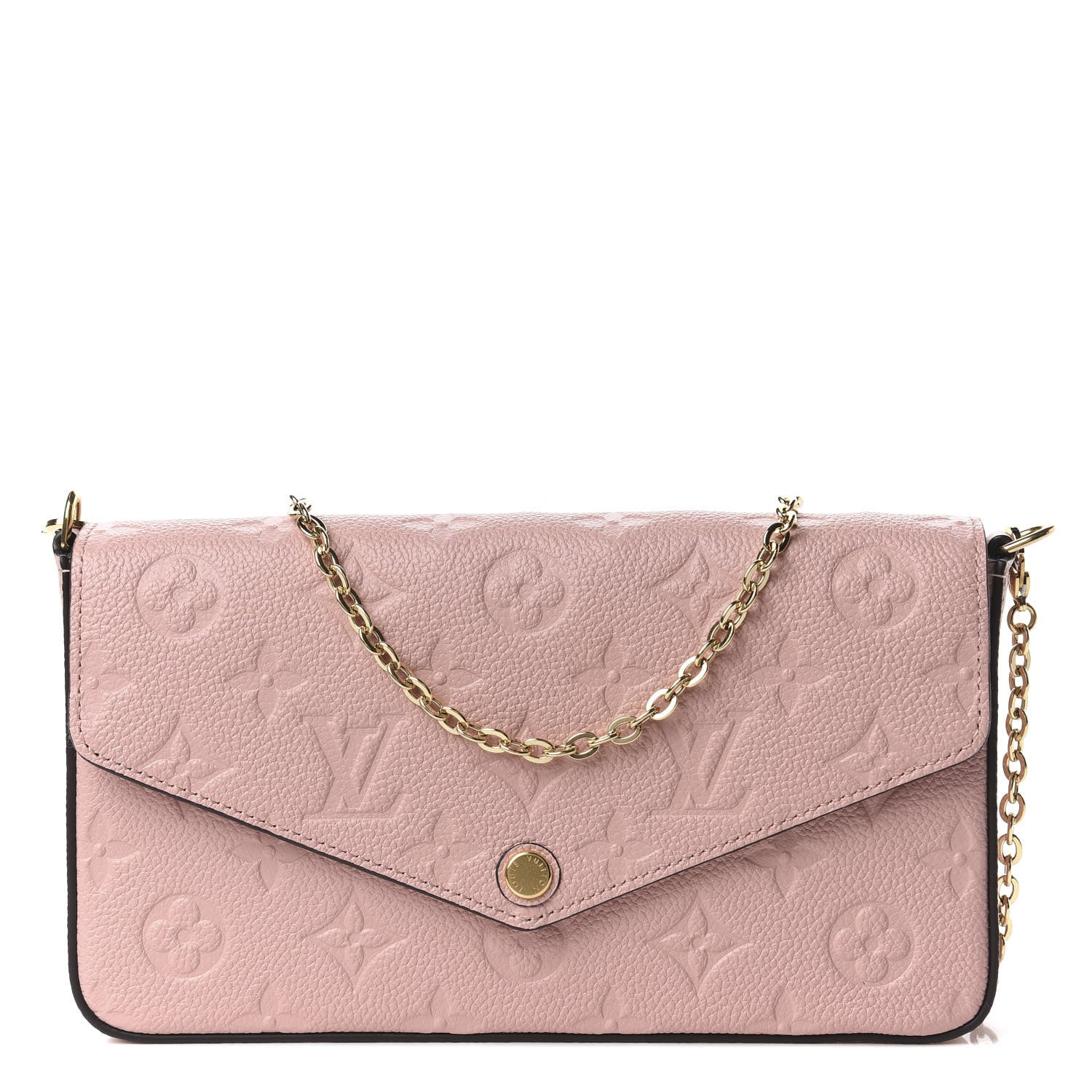 Louis Vuitton Empreinte Pochette Felicie Chain Wallet Rose Poudre 1 of 10