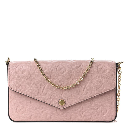 Louis Vuitton Empreinte Pochette Felicie Chain Wallet Rose Poudre 1 of 10