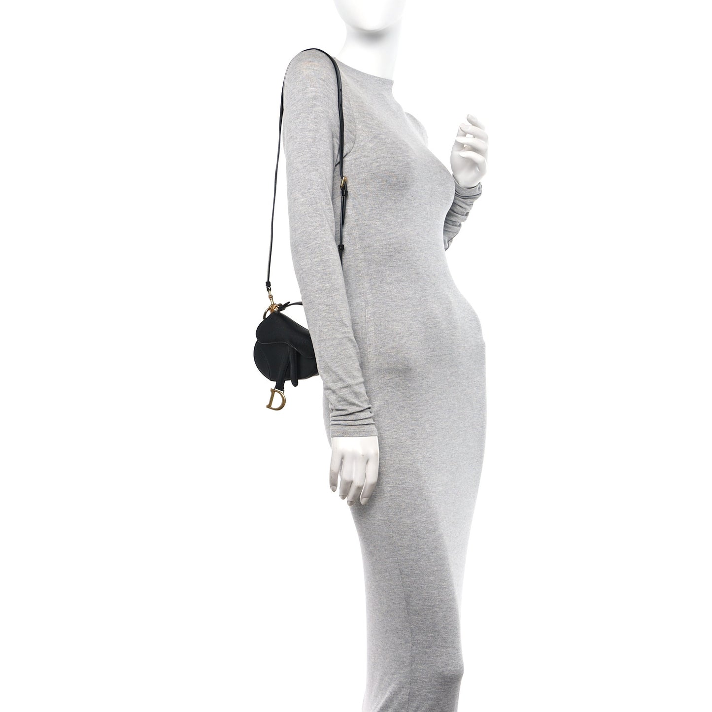 Goatskin Micro Saddle Bag Black