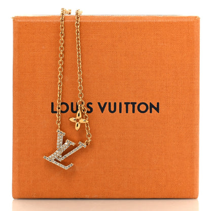 Louis Vuitton Metal Crystal LV Iconic Necklace Gold 7 of 7