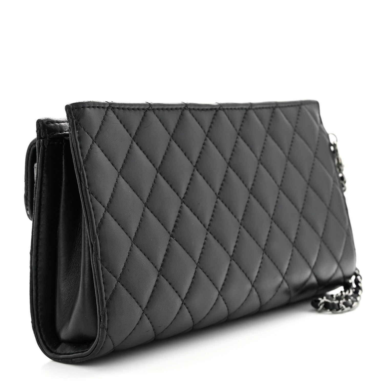 Chanel Lambskin Mineral Nights Pochette Wristlet Black 3 of 17