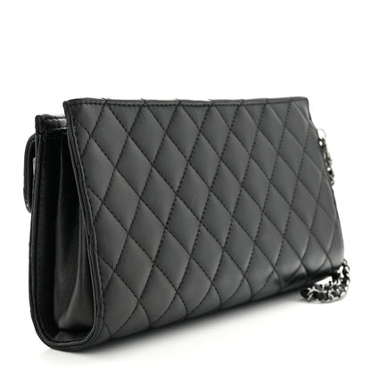 Chanel Lambskin Mineral Nights Pochette Wristlet Black 3 of 17