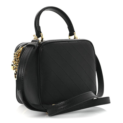 Gucci Sakai Be Green Calfskin Diagonal Stitched Blondie Top Handle Bag Black 3 of 10