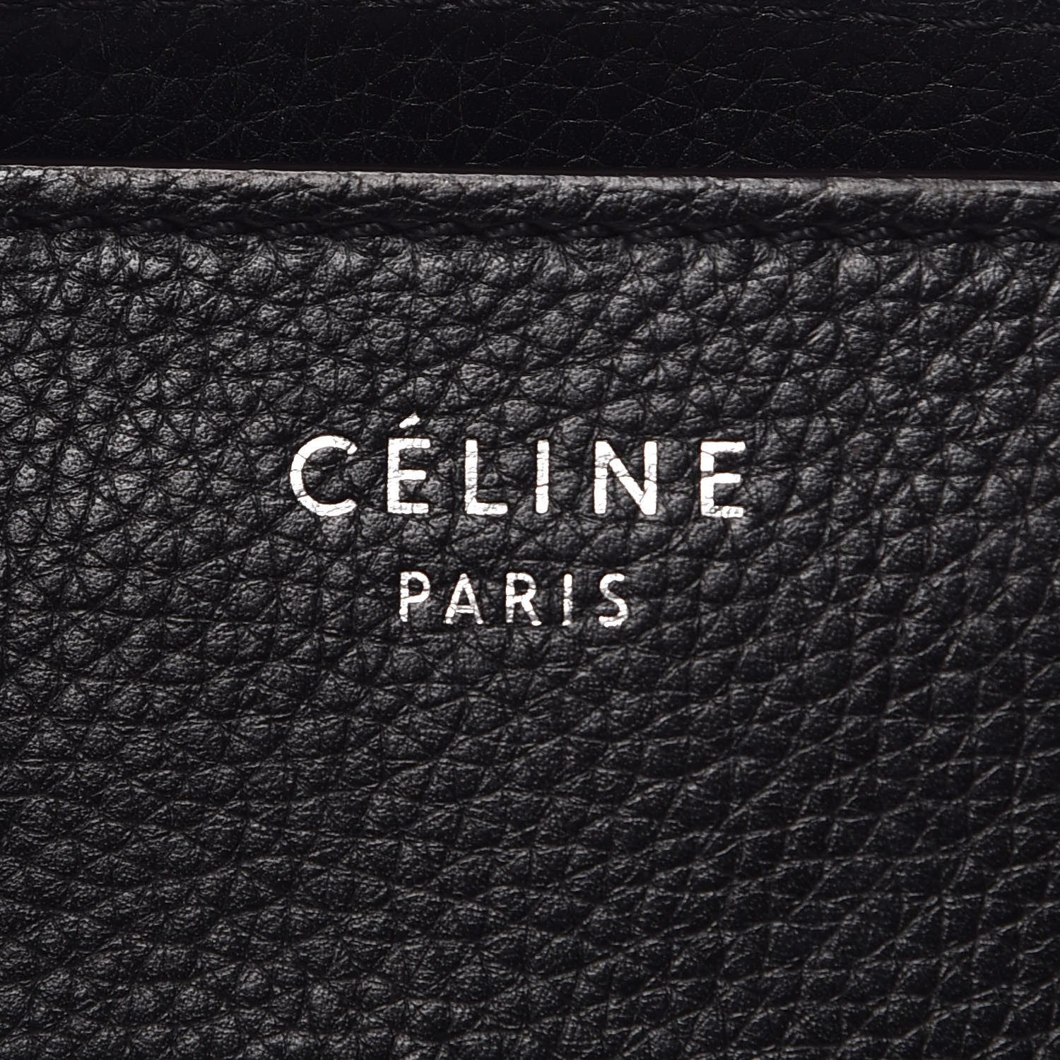 Celine Drummed Calfskin Mini Luggage Black 6 of 11