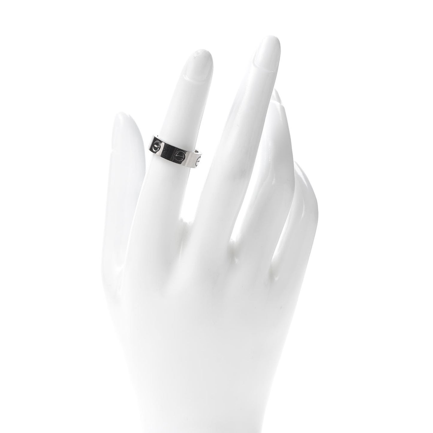 18K White Gold 5.5mm LOVE Ring 51 5.75