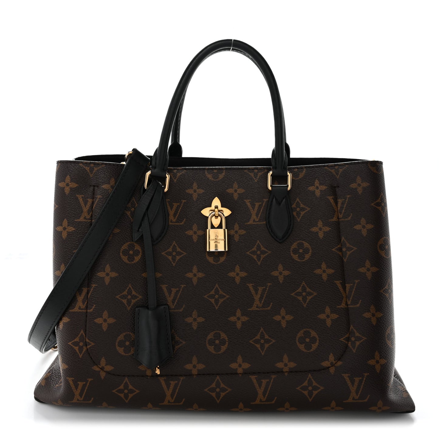 Monogram Flower Tote Black