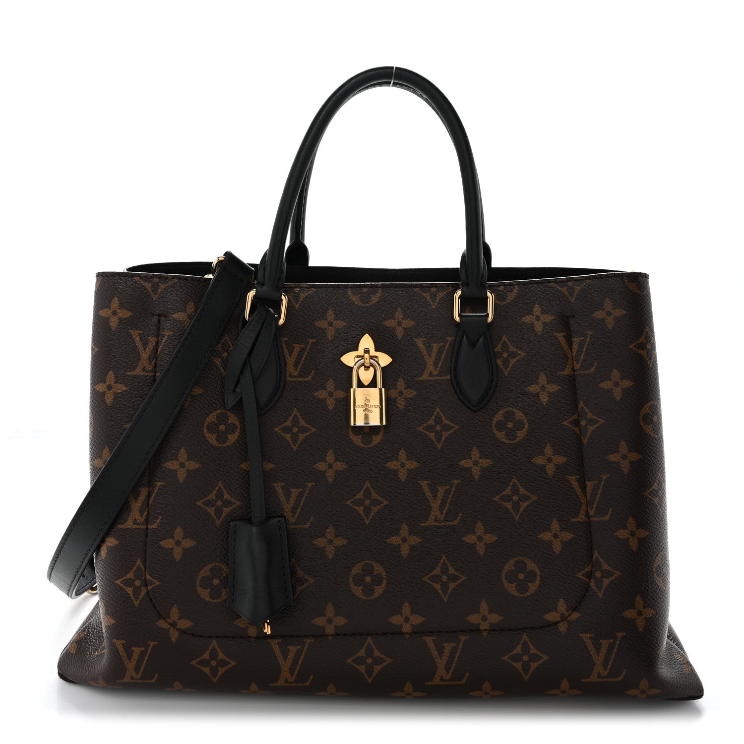 Louis Vuitton Monogram Flower Tote Black 1 of 10