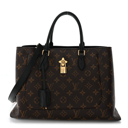 Louis Vuitton Monogram Flower Tote Black 1 of 10