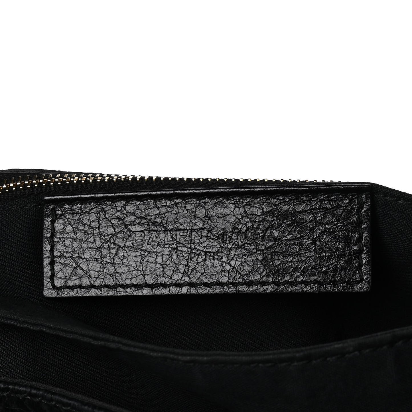 Agneau Giant 12 Gold Hardware Envelope Strap Clutch Black