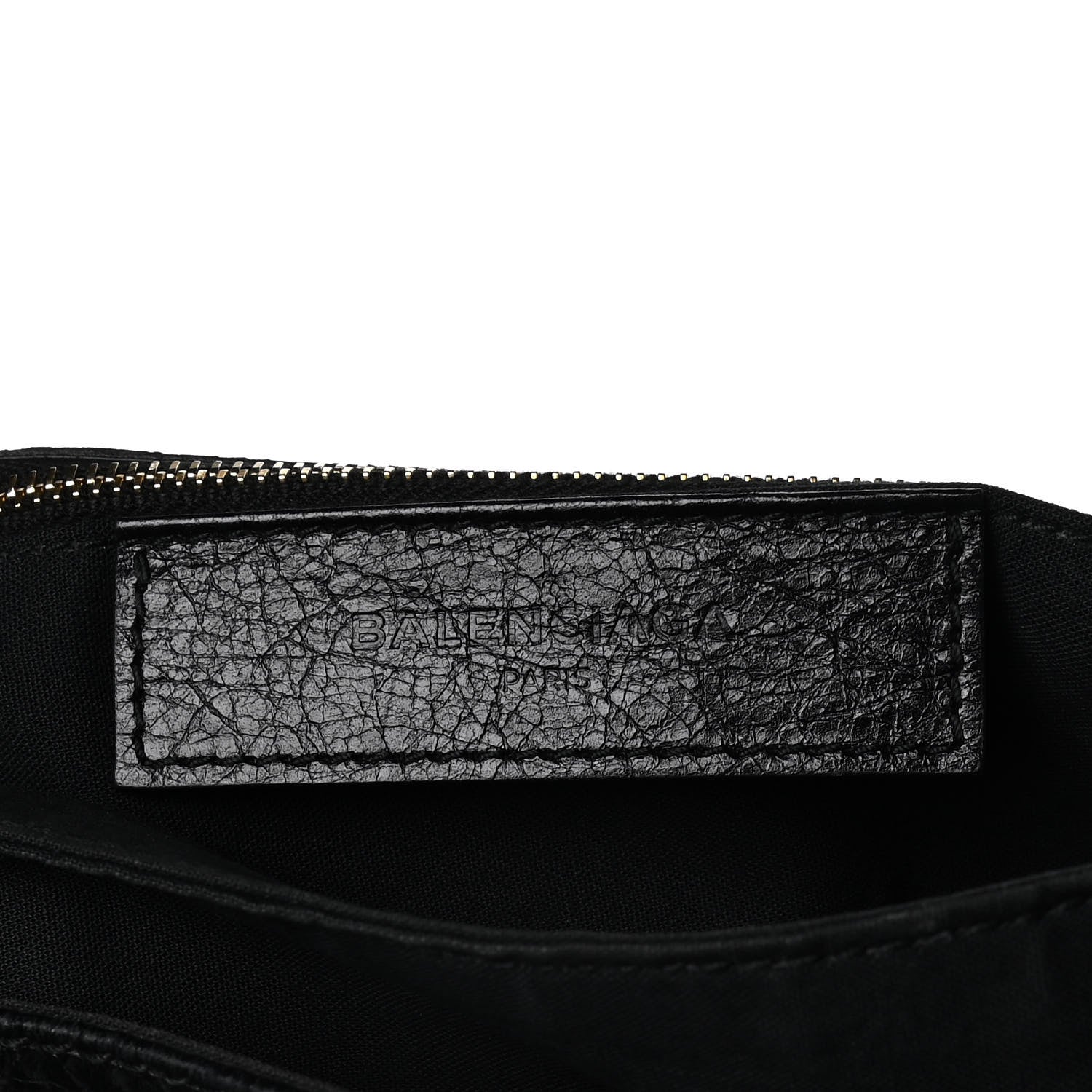 Balenciaga Agneau Giant 12 Gold Hardware Envelope Strap Clutch Black 7 of 7