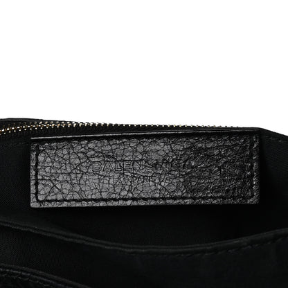 Balenciaga Agneau Giant 12 Gold Hardware Envelope Strap Clutch Black 7 of 7