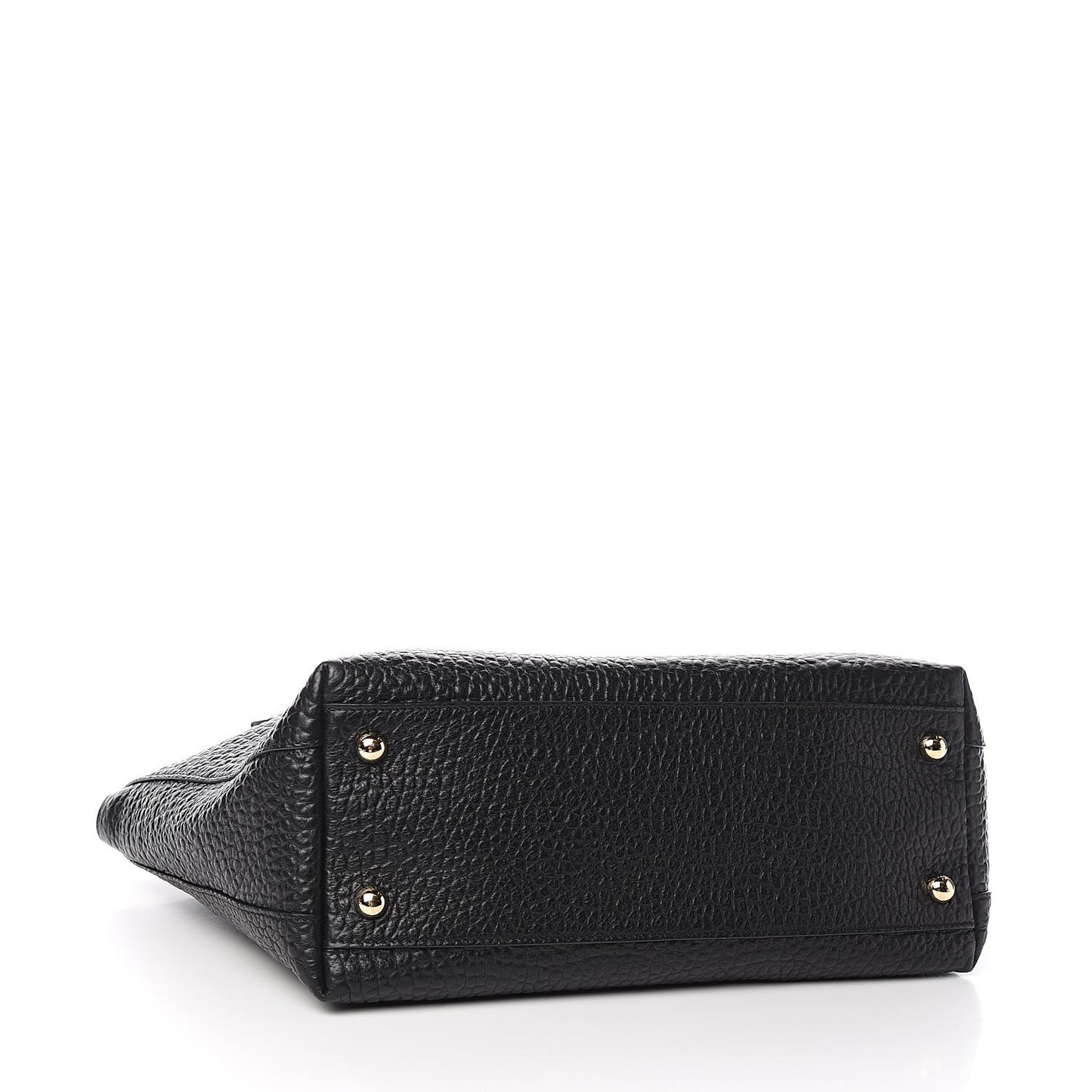 Signature Grain Calfskin Medium Welburn Tote Black