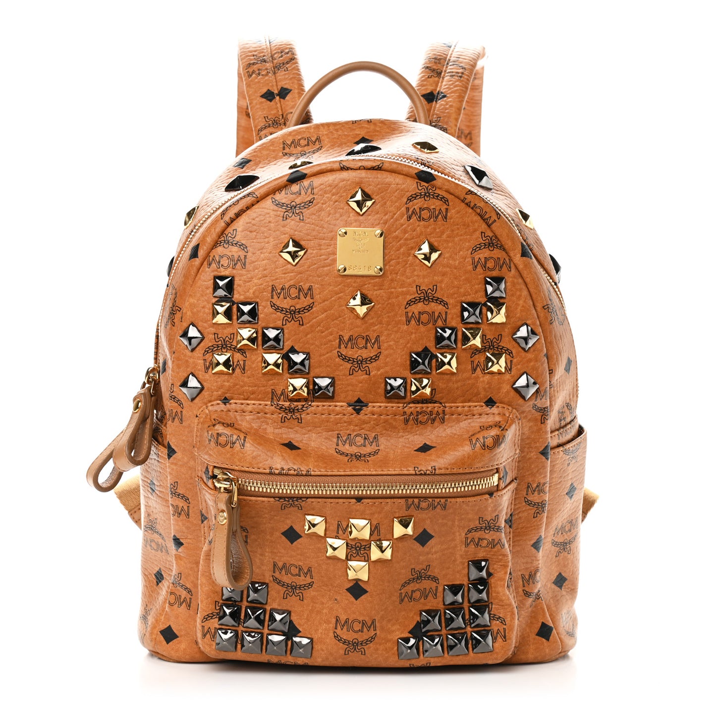Visetos Studded Small Stark M Backpack Cognac