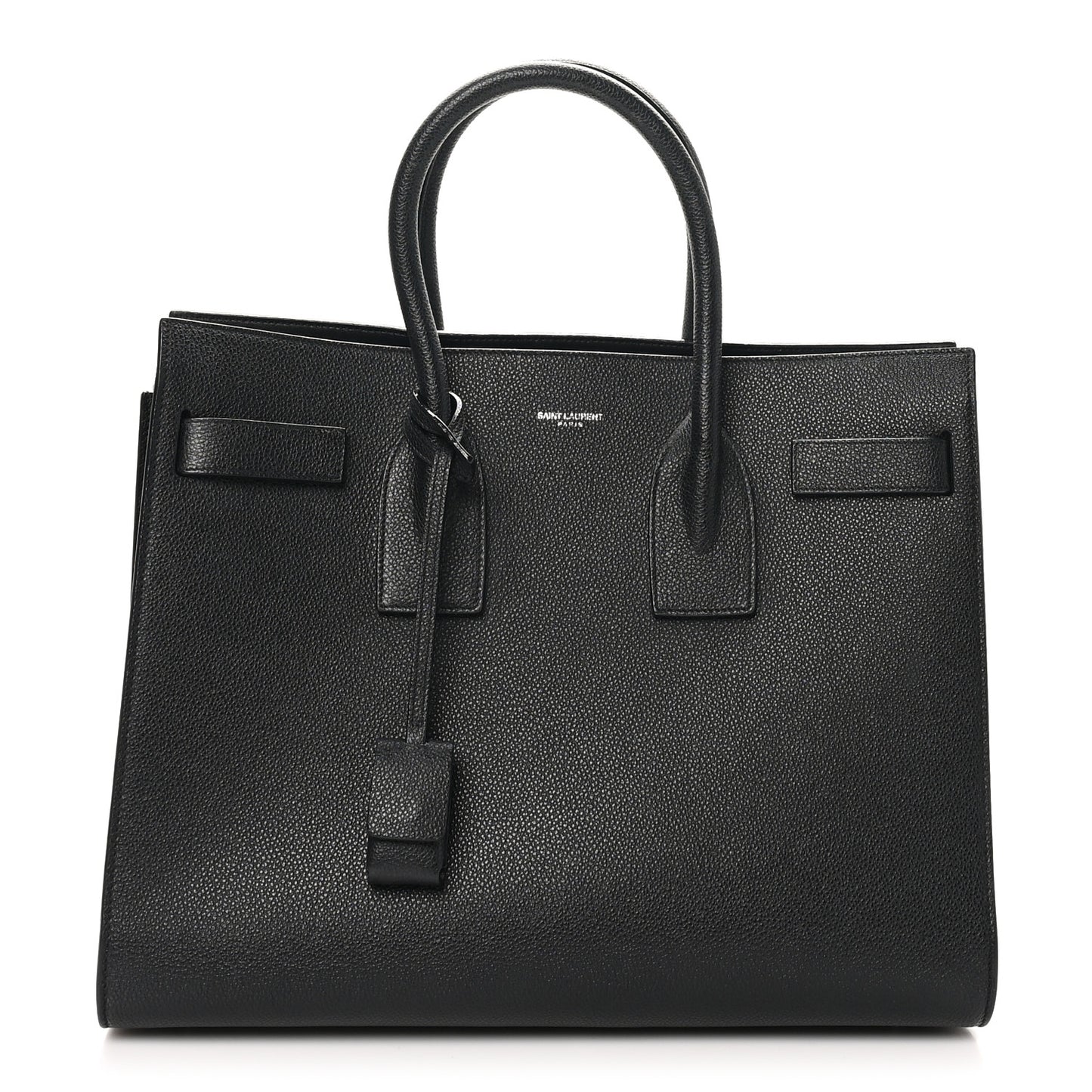 Grained Calfskin Small Sac De Jour Black