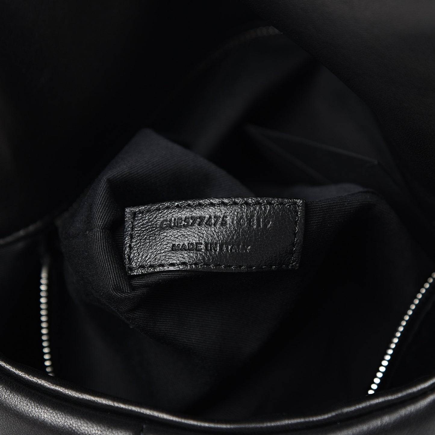 Lambskin Quilted Medium Loulou Puffer Monogram Chain Satchel Black