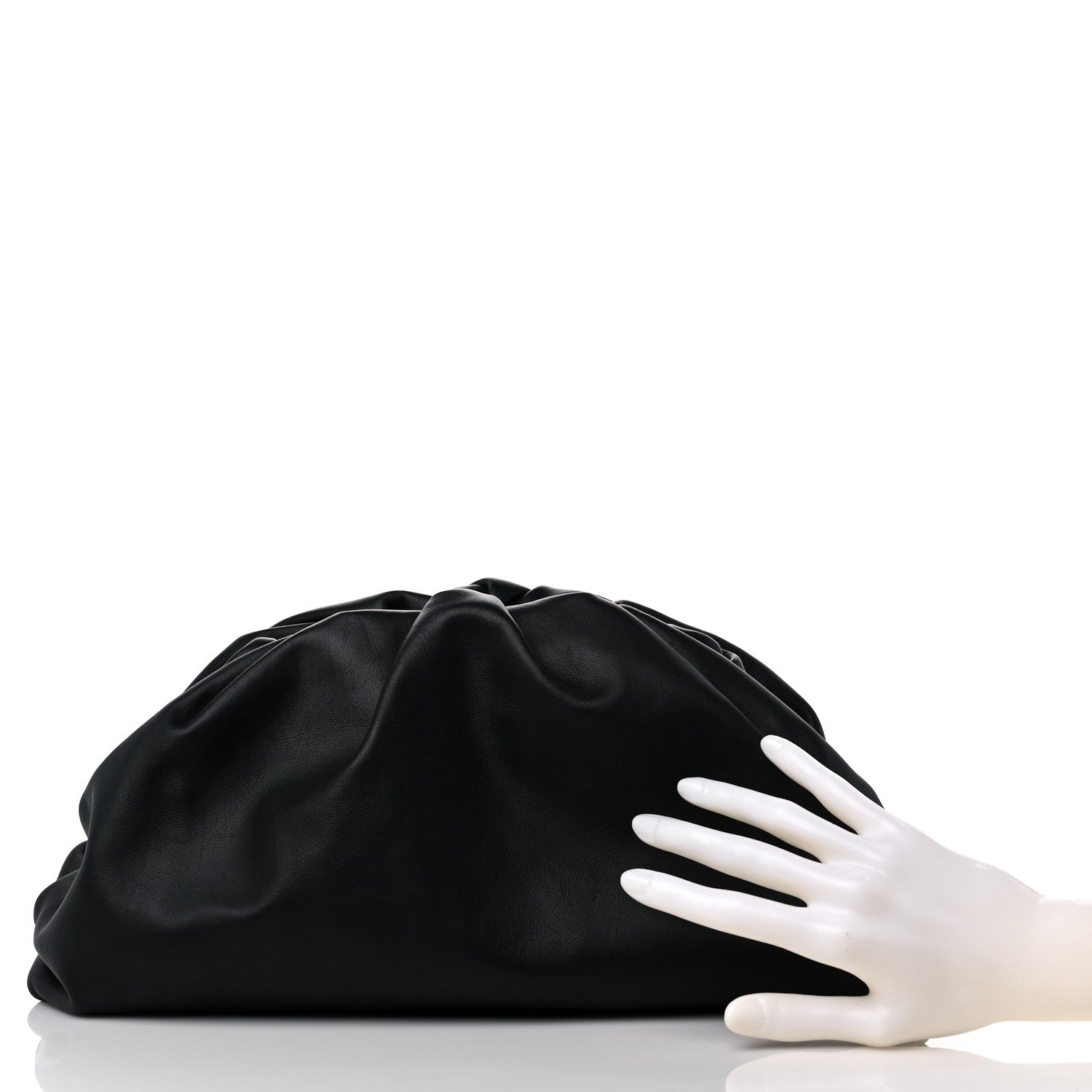 Bottega Veneta Smooth Butter Calf The Pouch Oversized Clutch Black 2 of 8