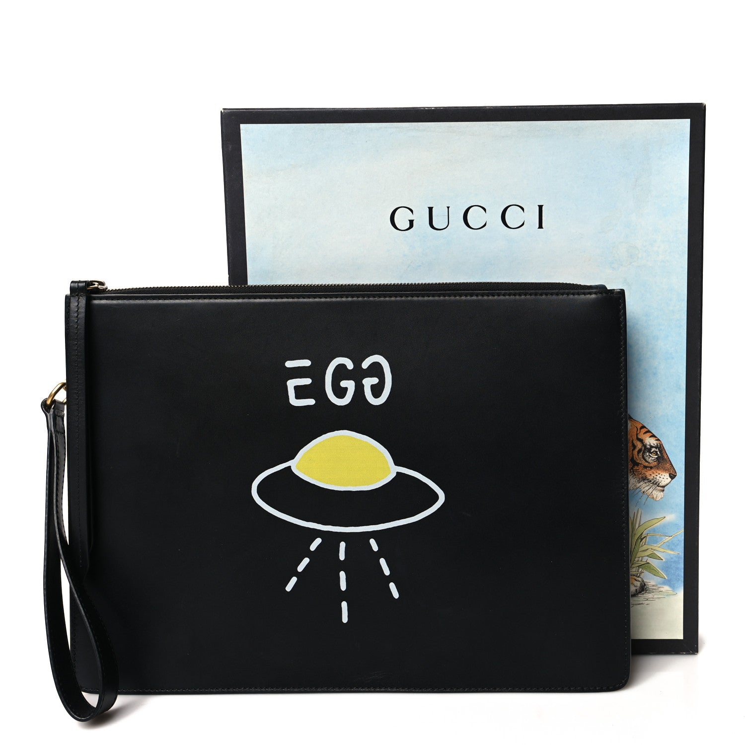 Gucci Calfskin Gucci Egg Clutch Black 11 of 11