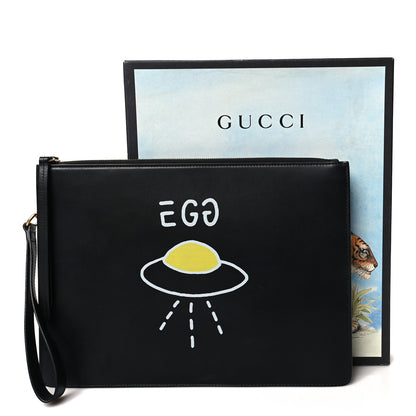 Gucci Calfskin Gucci Egg Clutch Black 11 of 11