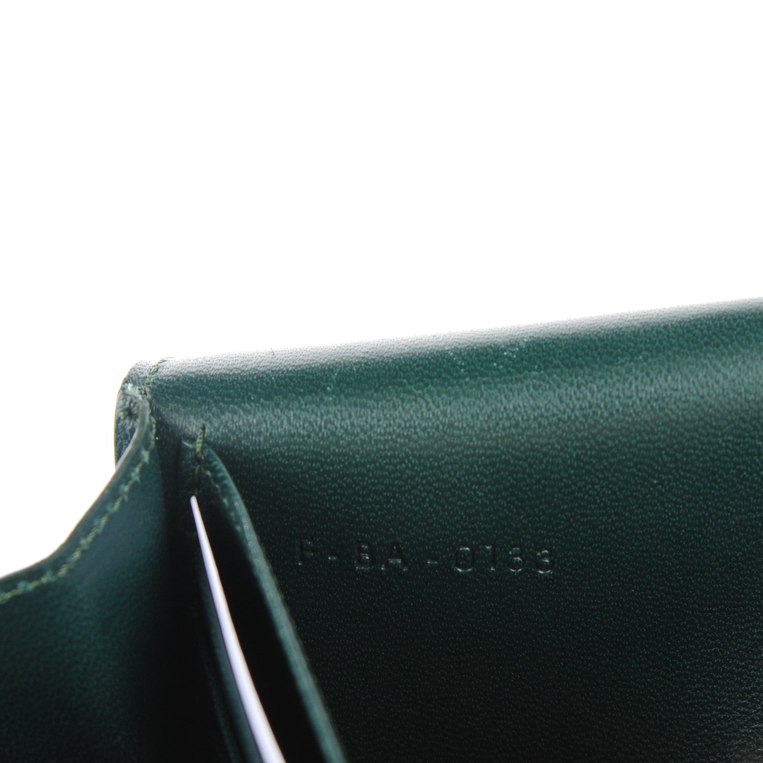 Celine Lambskin Large Flap Wallet Emerald 7 of 8