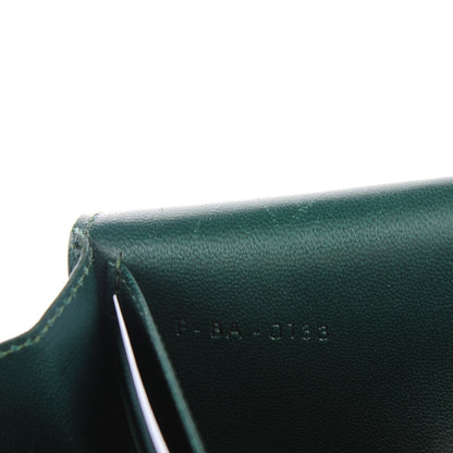 Celine Lambskin Large Flap Wallet Emerald 7 of 8