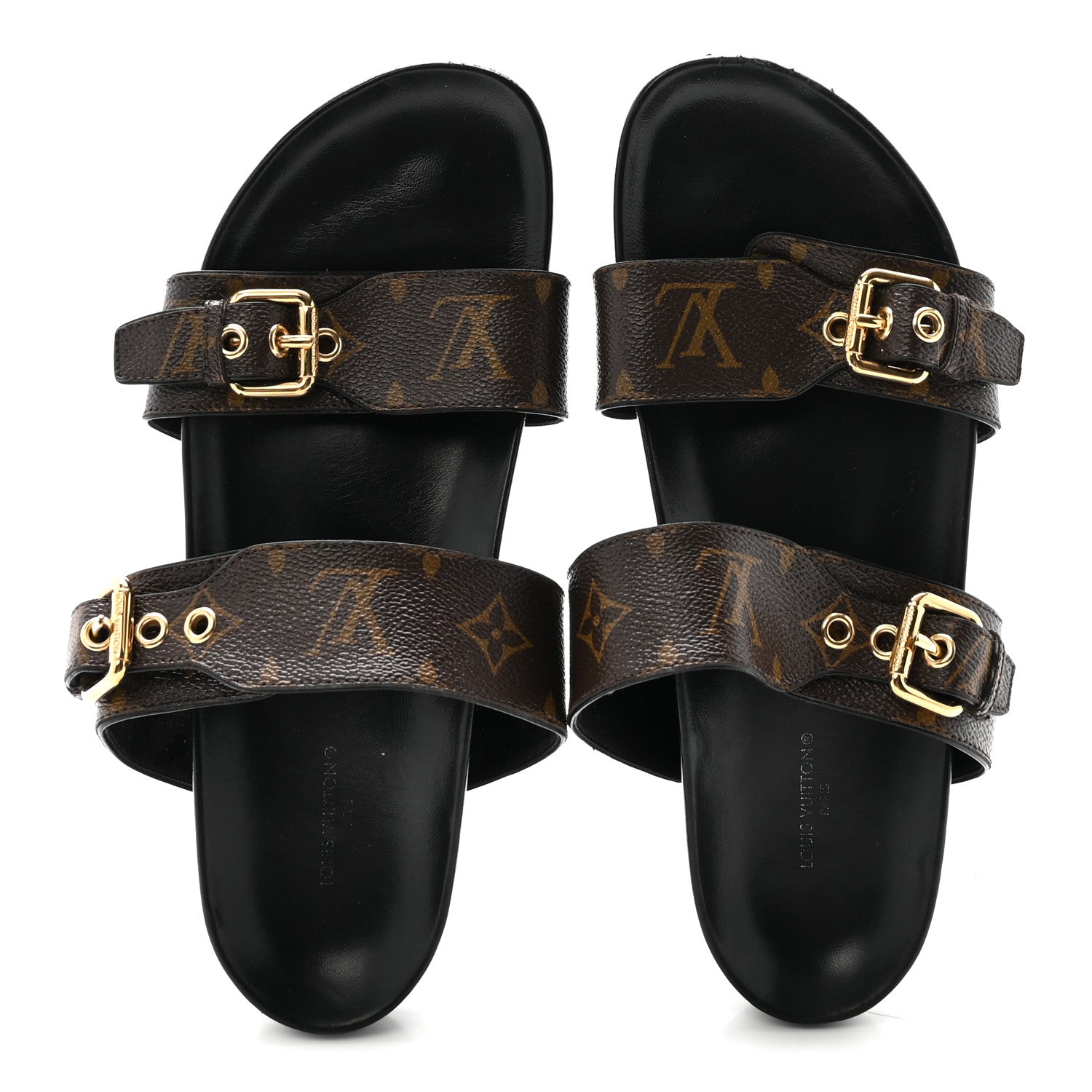 Louis Vuitton Monogram Bom Dia Mule Sandals 40 Black 2 of 8