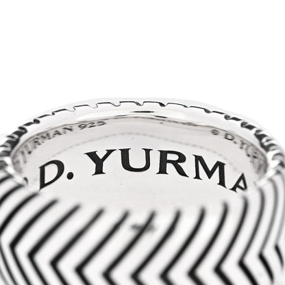 David Yurman Sterling Silver 10mm Chevron Band Ring 61 9.75 4 of 8