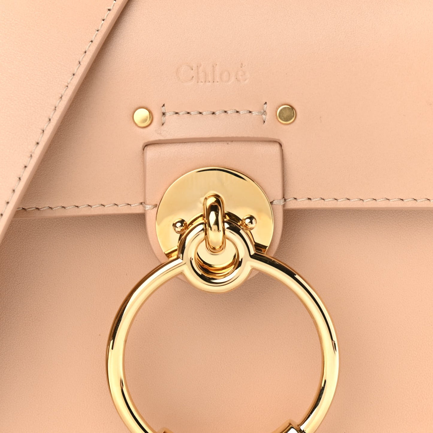 Calfskin Small Tess Bag Biscuit Pink