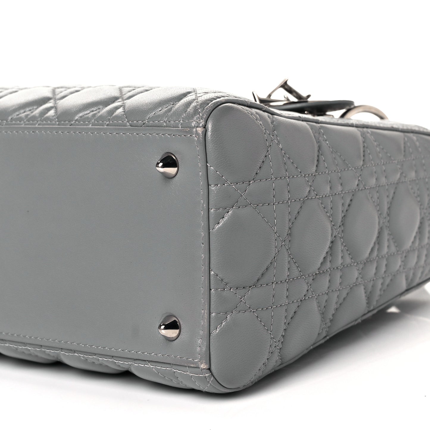 Lambskin Cannage Medium Lady Dior Grey