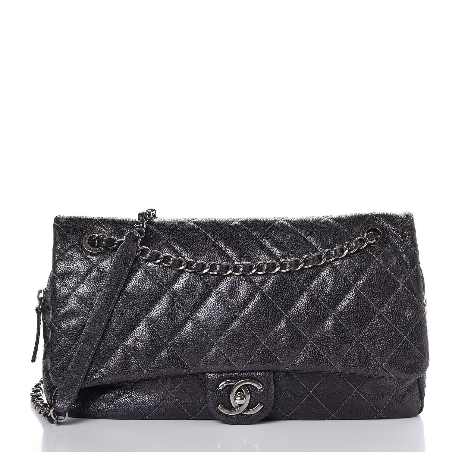 Chanel Iridescent Caviar Quilted Large Chic Flap Purple 1 of 10