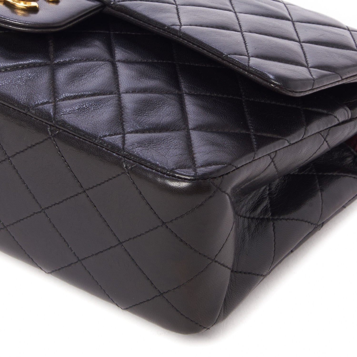 Chanel Lambskin Quilted Medium Double Flap Black 5 of 11